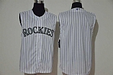 Rockies Blank White Nike Cool Base Sleeveless Jersey,baseball caps,new era cap wholesale,wholesale hats